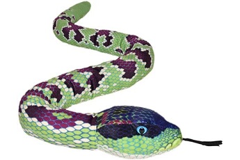 animal en peluche wild republic peluche serpent de 137 cm vert mauve