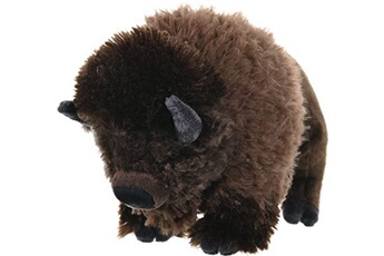 animal en peluche wild republic peluche bison de 30 cm marron