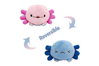 peluche generique peluche reversible axolotl humeur jouet fongwan cadeaux pour filles enfants femmes garçons - rose bleu