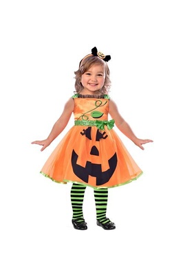 Déguisement enfant Amscan déguisement citrouille adorable fille - 2/3 ans -  orange - 9903392