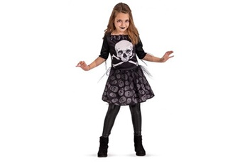 déguisement enfant carnival toys déguisement de sorciére crâne fille - 6/8 ans - noir - 68888