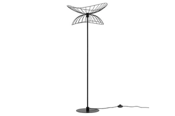 lampadaire vente-unique.com lampadaire droit filaire - métal - h.160 cm - noir - mania