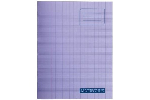 Autres jeux créatifs GENERIQUE Majuscule-cahier piqures grand carreaux  polypropylene 17x22 48p 90g violet 100105472