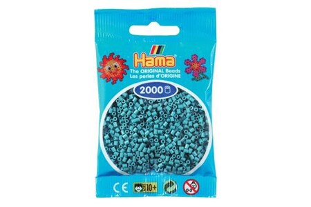 Autres jeux créatifs GENERIQUE 2 000 perles mini (petites perles Ø2,5 mm)- bleu gris