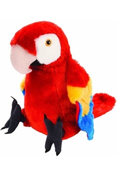 peluche wild republic cuddlekins peluche en peluche perroquet écarlate 30 cm rouge