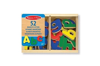 autres jeux d'éveil melissa & doug melissa + doug - 52 aimants alphabet en bois