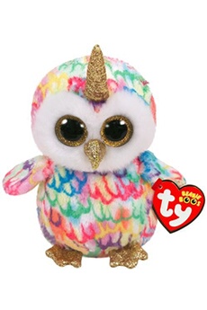 peluche ty peluche beanie boo's small enchanted le hibou licorne