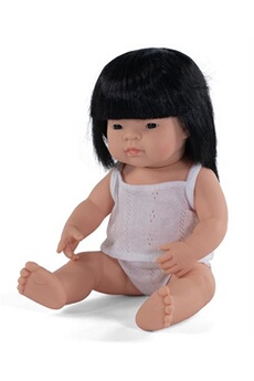 accessoire poupée miniland bébé poupée fille au parfum de vanille 38 cm brun foncé