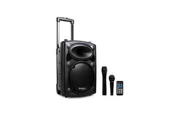 Enceintes, baffle et amplis DJ Ibiza Sound Système de sonorisation portable 10 500W - USB/BT/REC/VOX + 1 Micro VHF + Micro filaire