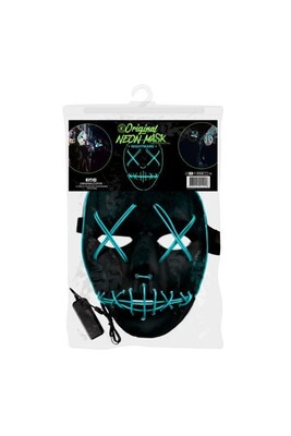 Masque de déguisement Original Cup Masque Neon Nightmare Lumineux Halloween - Noir - Taille Unique