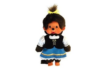 peluche sekiguchi monchhichi aapje - meisje klederdracht beieren 20 cm