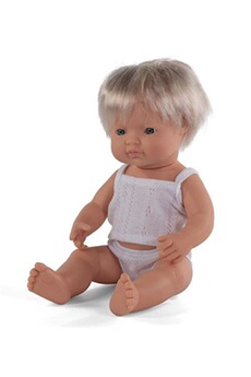 accessoire poupée miniland petit garçon poupée au parfum de vanille 38 cm blond