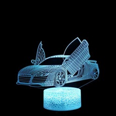 Lampe 3D Enfants Night 7 LED couleurs changeantes Décoration de bureau Table d'éclairage wedazano174