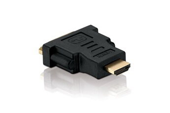 Câblage et connectique GENERIQUE HDSupply Adaptateur DVI Mâle vers HDMI Femelle, Plaqué Or, FullHD, 1080p, Noir