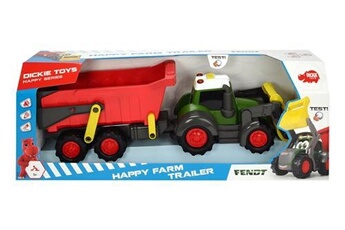 autre circuits et véhicules dickie toys tracteur fendt happy farm trailer