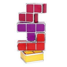 Lampe Décorative En Forme Tetris Empilable Puzzle bricolage à LED Veilleuse Jouet Enfant Décoration