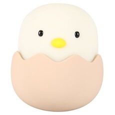 Lampe Forme de Poussin Mignon En Silicone à LED Veilleuse Rechargeable Par USB Mini Lampe de Lecture (Blanc Chaud)