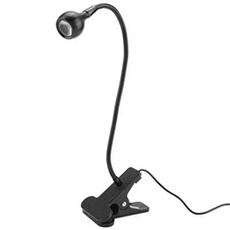 Lampe de bureau à LED avec lampe de bureau mini-lampe de nuit avec pince pour étude, noir, blanc
