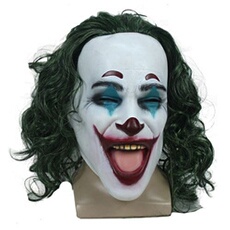 Masque The Joker Sourire effrayant Halloween Fête - Taille Unique - Blanc&Vert #3