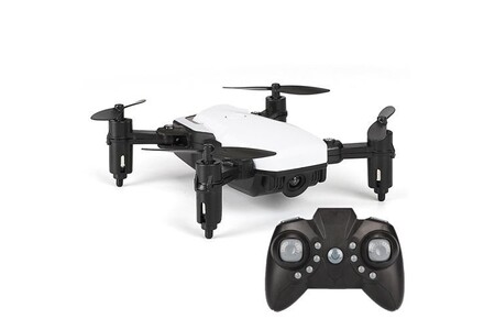 Drone YONIS Drone Rc Quadcopter Pliable Touche Décollage Atterrissage Métal Abs Blanc -