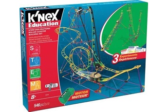 - k nex education stem explorations roller coaster ensemble l'âge 8 + construction jouet éducatif, 546 pièces, 77078