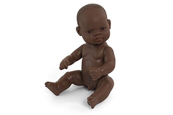 poupée miniland 12.63 '' anatomically happy newborn baby doll, african boy