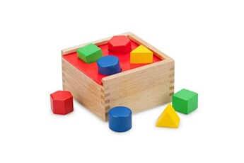 autre jeux éducatifs et électroniques new classic toys cube moulé de 24,5 cm en bois 9 pièces