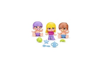jeu de stratégie famosa pinypon - pack de 3 figurines de l'univers bébés - modele 2