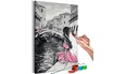 Artgeist Tableau à peindre par soi-même - Venise (fille habilliée d'une robe rose) - 40x60 (11873) photo 1