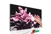 Artgeist Tableau à peindre par soi-même - Orchidée rose (fond noir) - 60x40 (11767) photo 1
