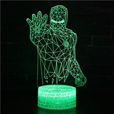 Lampe 3D Tactile Veilleuses Enfant 7 Couleurs avec Telecommande - Iron man #208