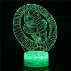 Lampe 3D Tactile Veilleuses Enfant 7 Couleurs avec Telecommande - Style #318