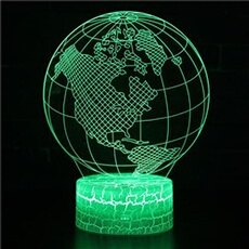 Lampe 3D Tactile Veilleuses Enfant 7 Couleurs avec Telecommande - Globe #322