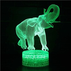 Lampe 3D Tactile Veilleuses Enfant 7 Couleurs avec Telecommande - Elephant #462