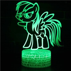 Lampe 3D Tactile Veilleuses Enfant 7 Couleurs avec Telecommande - Cheval #468