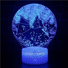Lampe 3D Tactile Veilleuses Enfant 7 Couleurs avec Telecommande - Lune #626