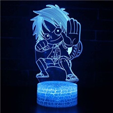 Lampe 3D Tactile Veilleuses Enfant 7 Couleurs avec Telecommande - Une pièce #741