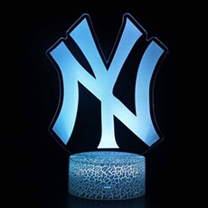 Lampe 3D Tactile Veilleuses Enfant 7 Couleurs avec Telecommande - Baseball #860