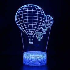Lampe 3D Tactile Veilleuses Enfant 7 Couleurs avec Telecommande - L'amour #964
