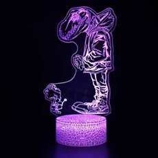 Lampe 3D Tactile Veilleuses Enfant 7 Couleurs avec Telecommande - Dinosaure #1060