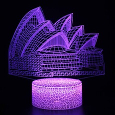 Lampe 3D Tactile Veilleuses Enfant 7 Couleurs avec Telecommande - Immeuble #1067