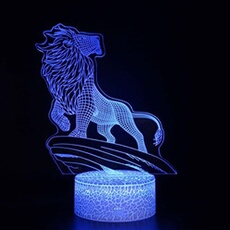 Lampe 3D Tactile Veilleuses Enfant 7 Couleurs avec Telecommande - Animal #1072