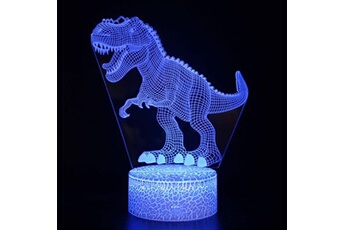 Lampe 3D Tactile Veilleuses Enfant 7 Couleurs avec Telecommande - Dinosaure #1101