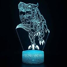 Lampe 3D Tactile Veilleuses Enfant 7 Couleurs avec Telecommande - Dinosaure #1174