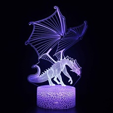 Lampe 3D Tactile Veilleuses Enfant 7 Couleurs avec Telecommande - Dinosaure #1177