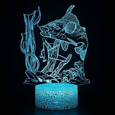 Lampe 3D Tactile Veilleuses Enfant 7 Couleurs avec Telecommande - Style #1179