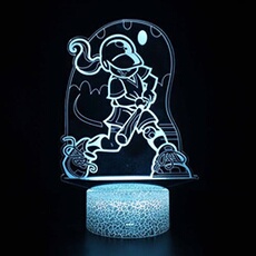 Lampe 3D Tactile Veilleuses Enfant 7 Couleurs avec Telecommande - Baseball #1187