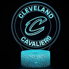 Lampe 3D Tactile Veilleuses Enfant 7 Couleurs avec Telecommande - NBA #1389