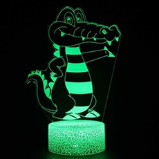 Lampe 3D Tactile Veilleuses Enfant 7 Couleurs avec Telecommande - Style #1527