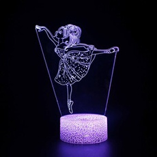 Lampe 3D Tactile Veilleuses Enfant 7 Couleurs avec Telecommande - L'amour #1559